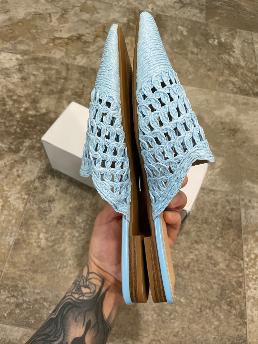 Women’s Woven Pointed-Toe Mules - Picture 6 of 7